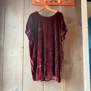 MADEWELL burgundy velvet dress